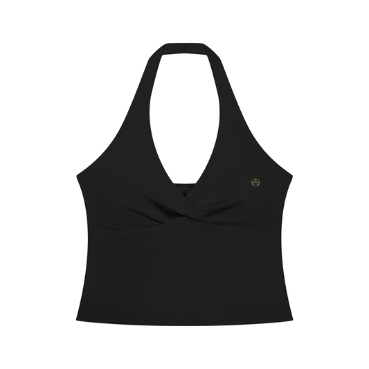Women’s Ruched Halter Yoga Tank Top