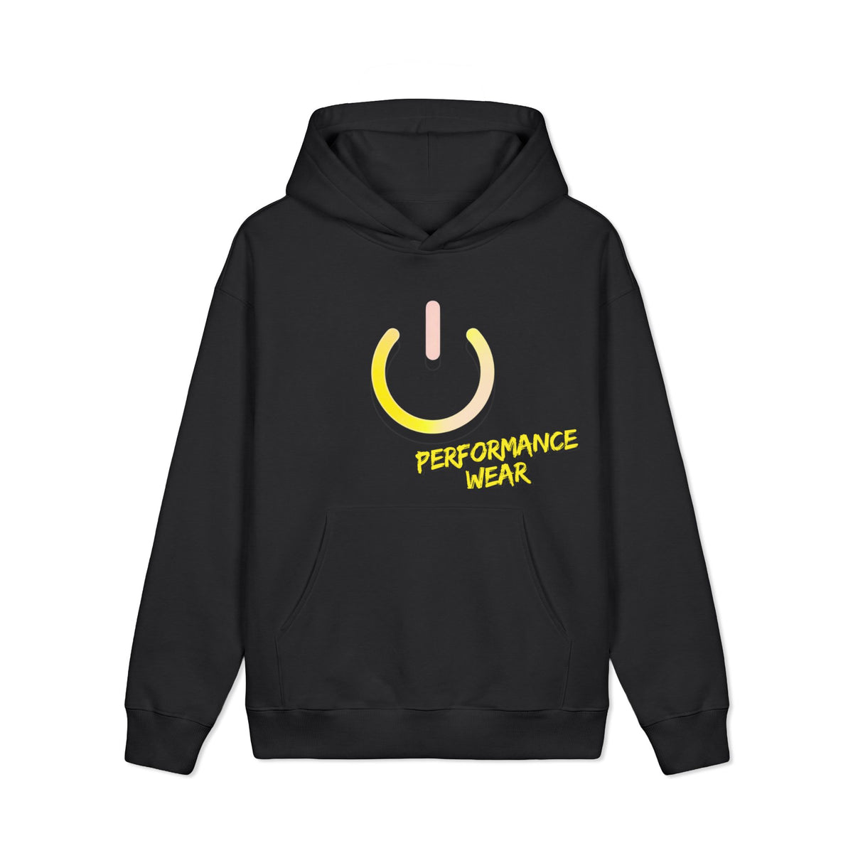 Performance Wear Hoodie - Power Button Graphic Athletic Pullover
