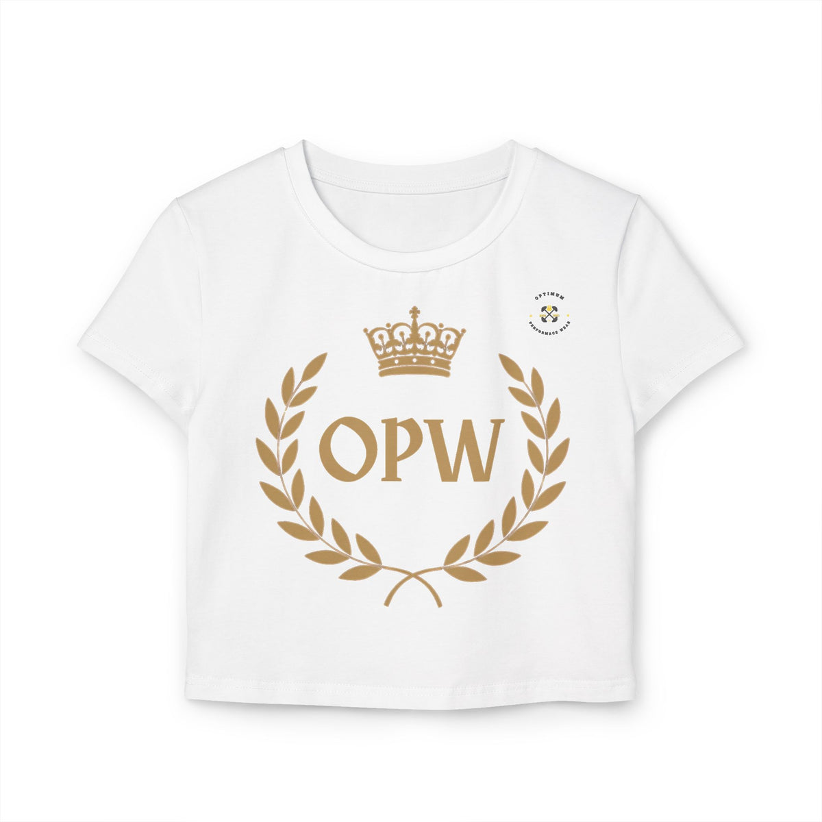 Crown OPW Women's Baby Tee, Vintage Style Crop Top, Casual Shirt, Graphic Tee, Gift for Her, Summer Outfit