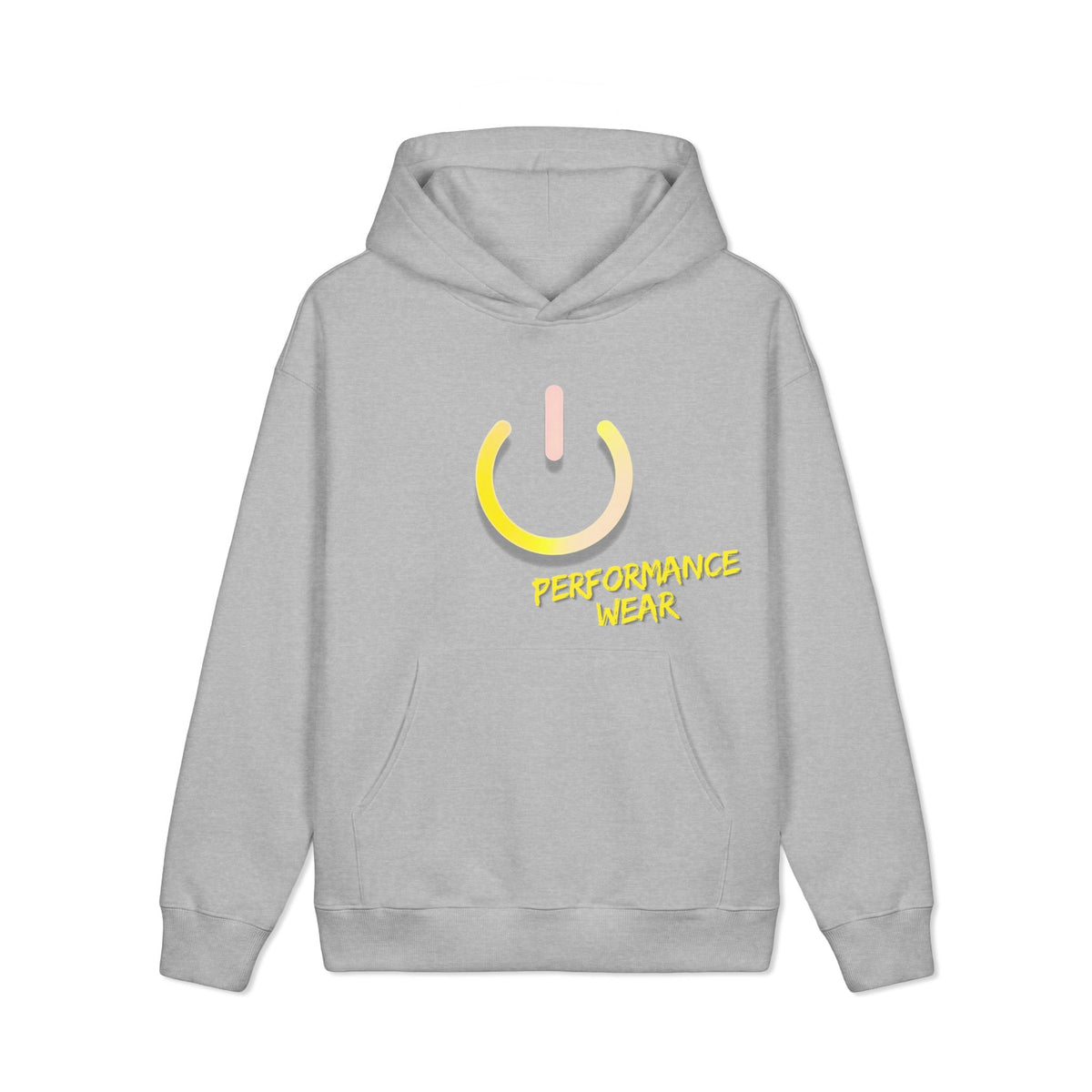 Performance Wear Hoodie - Power Button Graphic Athletic Pullover