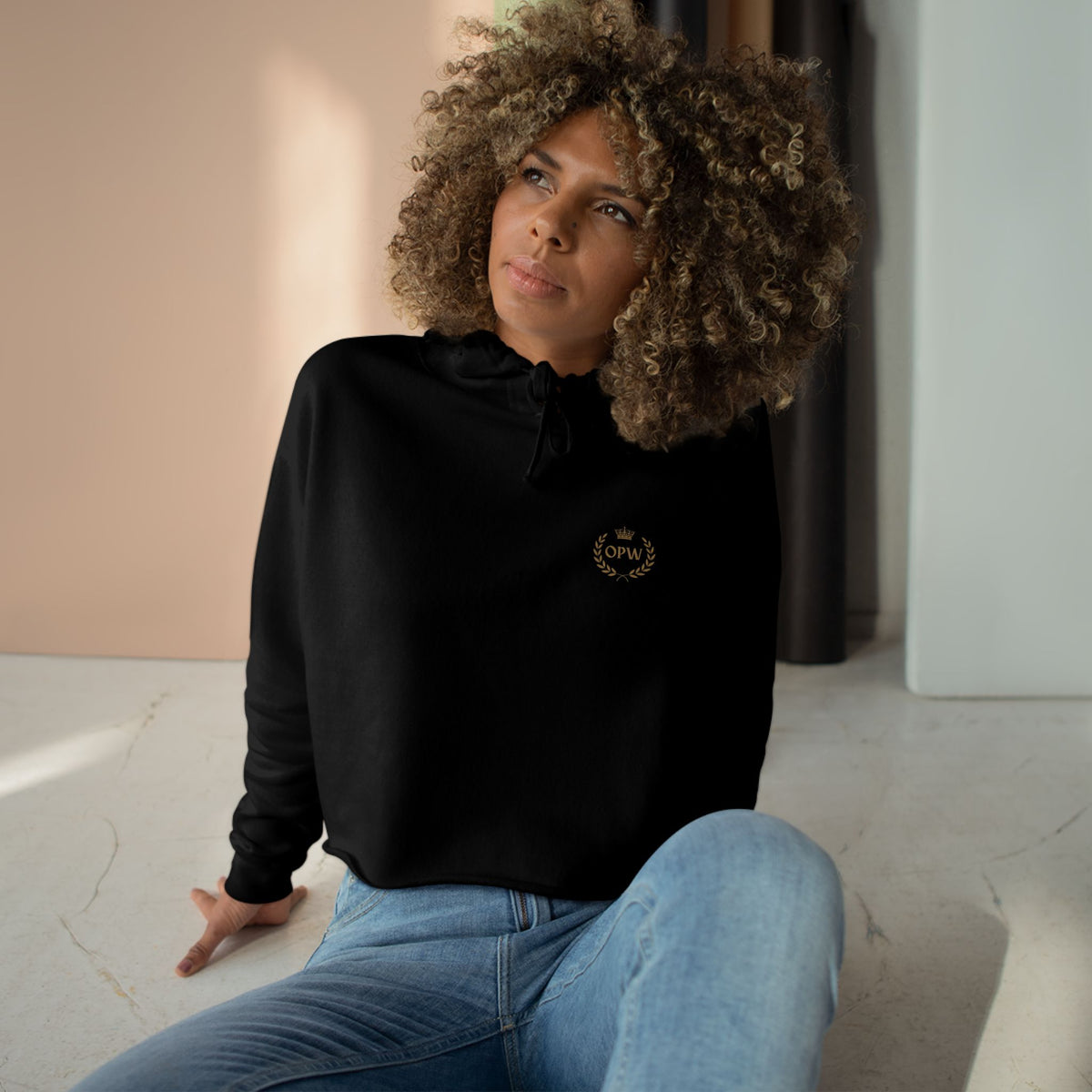 Crop Hoodie — OPW 'Lift, Sweat, Optimum' Crop Hoodie