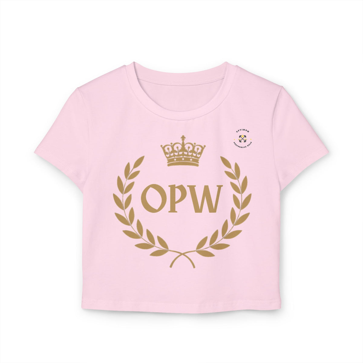 Crown OPW Women's Baby Tee, Vintage Style Crop Top, Casual Shirt, Graphic Tee, Gift for Her, Summer Outfit