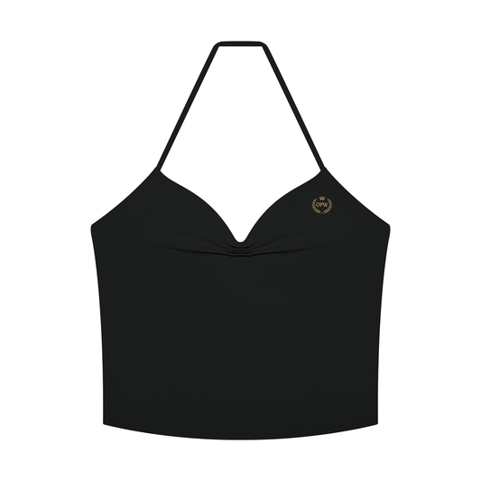 Women's Ruched Halter Yoga Tank Top