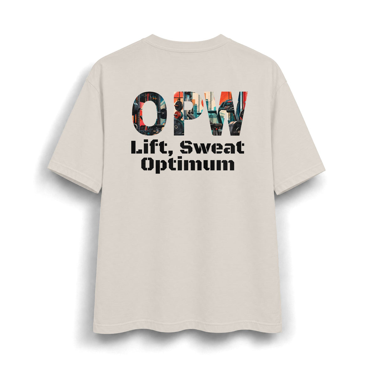 OPW Graphic T‑Shirt — Vintage Collage Lettering Tee