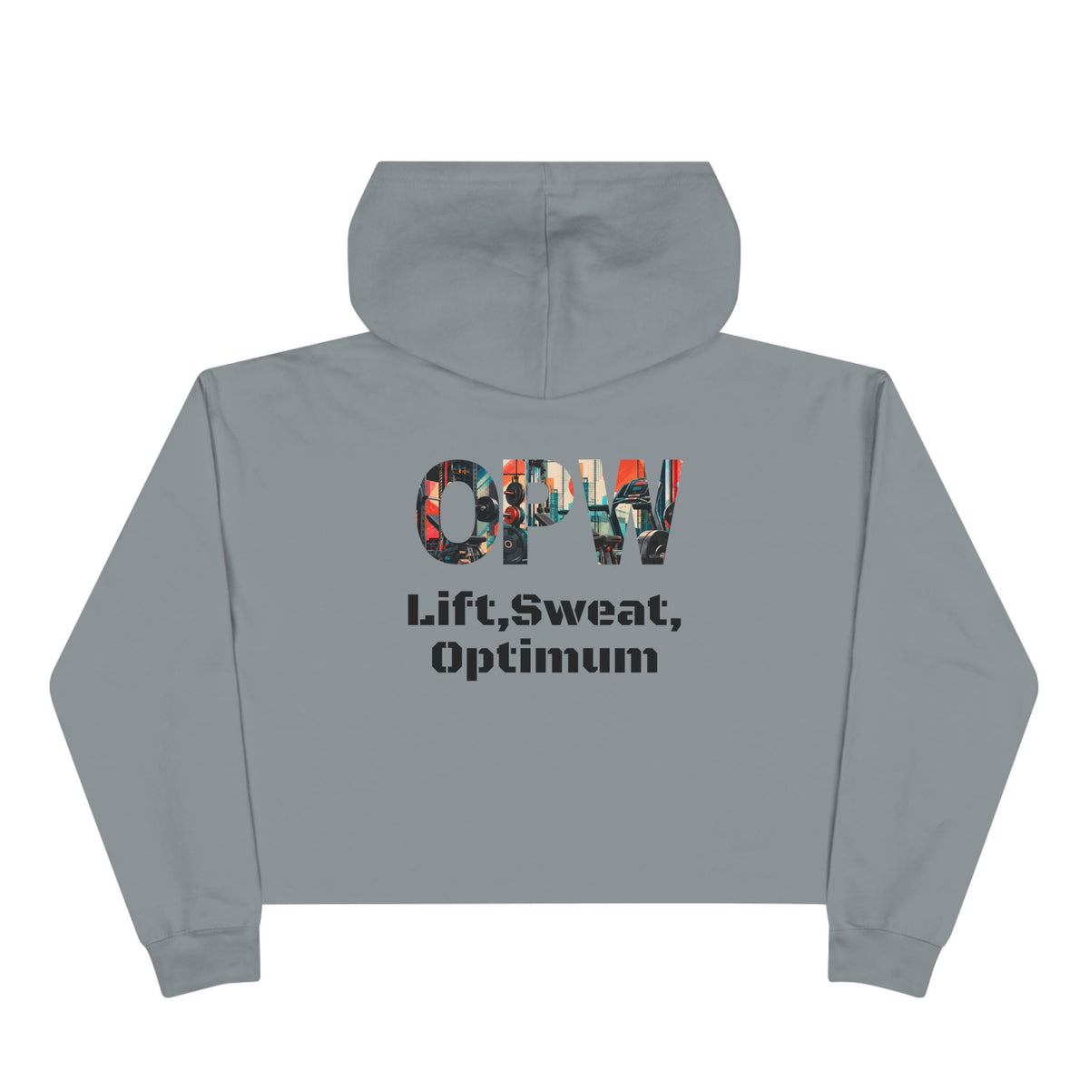 Crop Hoodie — OPW 'Lift, Sweat, Optimum' Crop Hoodie