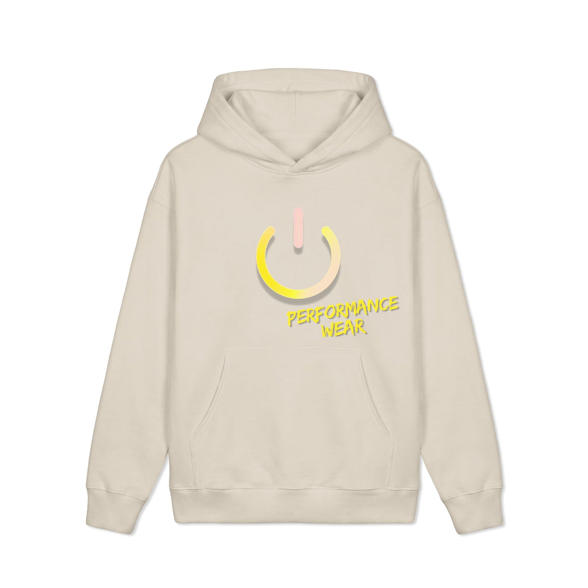 Performance Wear Hoodie - Power Button Graphic Athletic Pullover