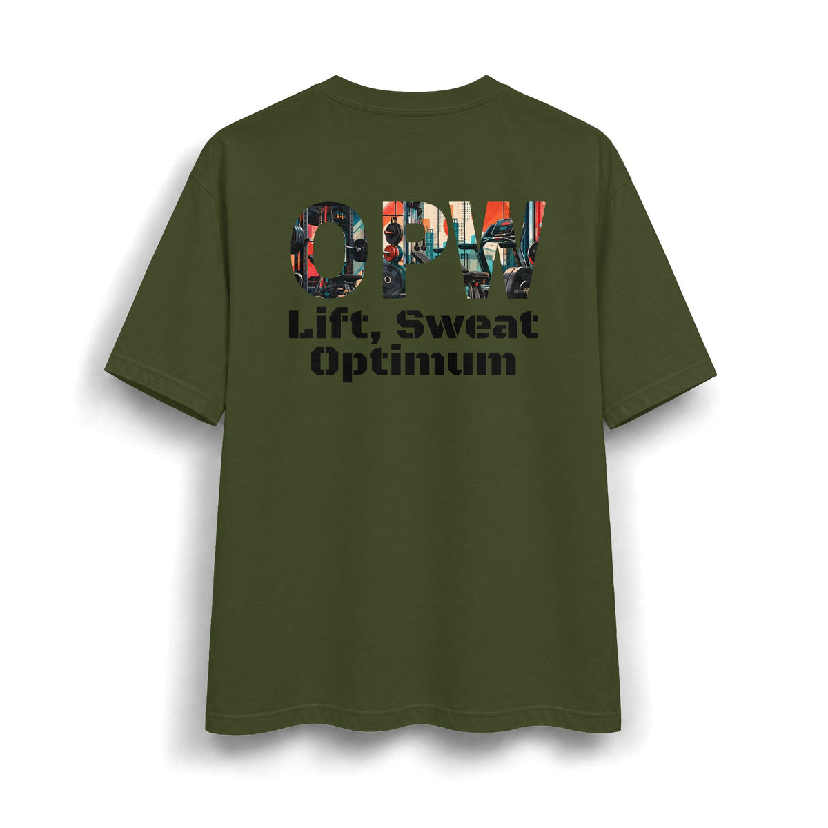 OPW Graphic T‑Shirt — Vintage Collage Lettering Tee