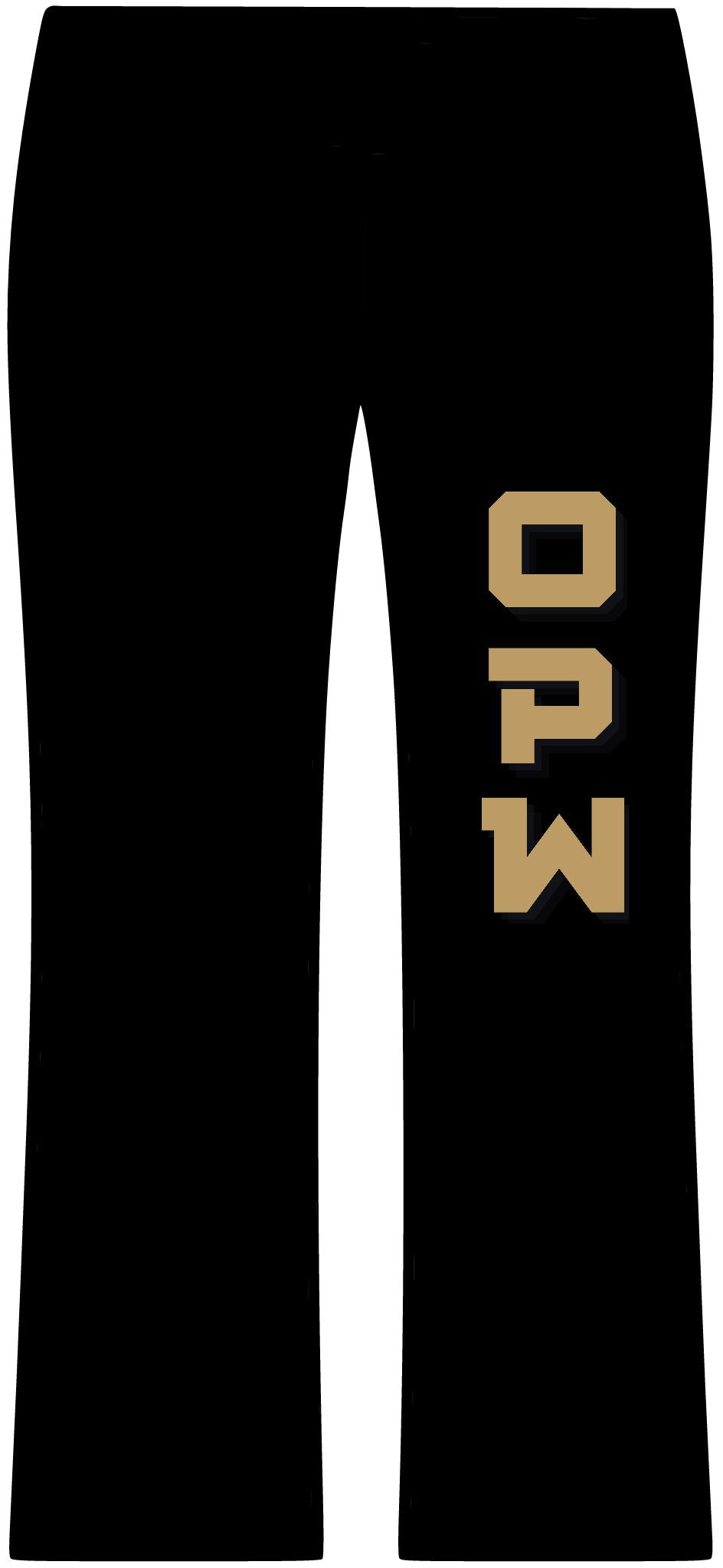 Women’s NRG Fitness Pants — Black Workout Yoga Trousers with OPW Logo