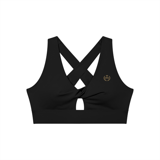 Women's Twist Front V-Neck Sports Bra