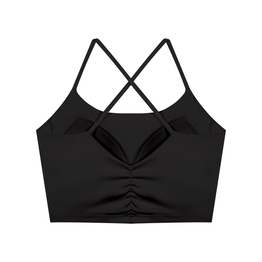 Women's Ruched Cropped Yoga Tank Top